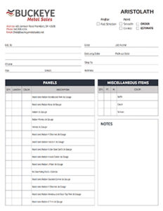 Order form for Aristolath