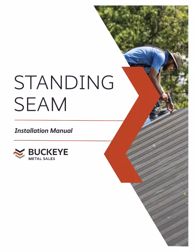 Cove of the Buckeye Metal Sales Standing Seam Installation Manual