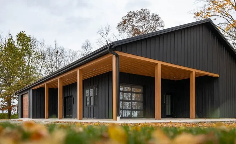 Wood grain metal siding